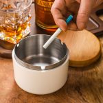 Thick Lid Stainless Steel Round Windproof Anti-Drop Ash Tray