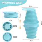 18oz Portable Travel Folding Mouthwash Cup With Lid