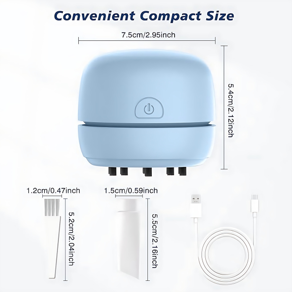 Mini Wireless Desktop Vacuum Cleaner – Portable & Silent