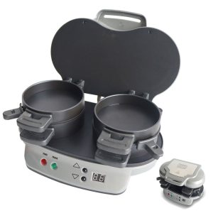 2 - in - 1 Silver Sandwich Maker – Compact & Efficient
