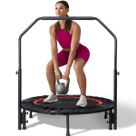 Foldable Exercise Trampoline-Home Fitness Rebounder Workout