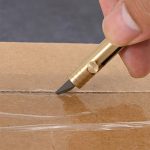 Mini Brass Utility Knife Keychain