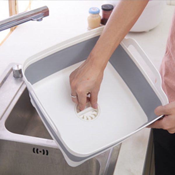 Folding Kitchen Sink Basket for Washing and Storage
