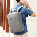 Men's Business Laptop Backpack w/ USB Charging Port