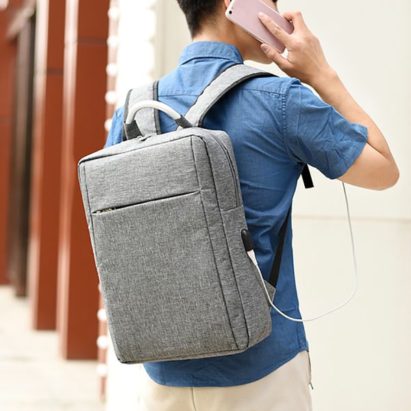 Men's Business Laptop Backpack w/ USB Charging Port