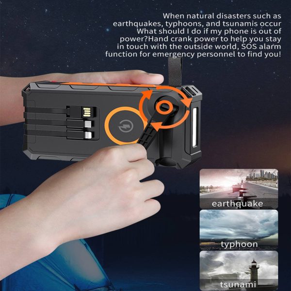 20000mAh Solar Phone Charger w/ LED Flashlight