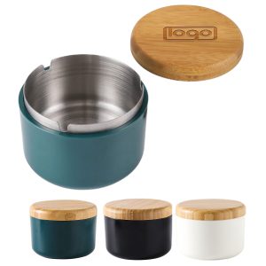 Thick Lid Stainless Steel Round Windproof Anti-Drop Ash Tray
