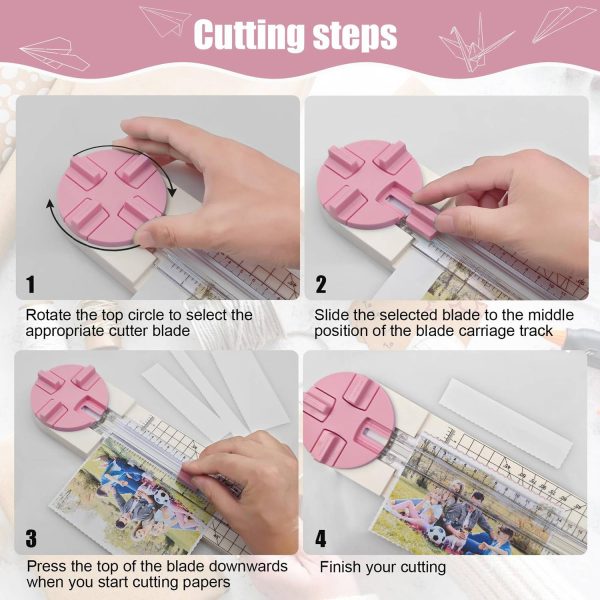 4 Styles Craft Paper Cutter w/ Measuring Function