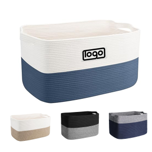 Foldable Cotton Rope Storage Basket