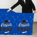 Blue-Themed Graduation Party Plastic Tablecloth