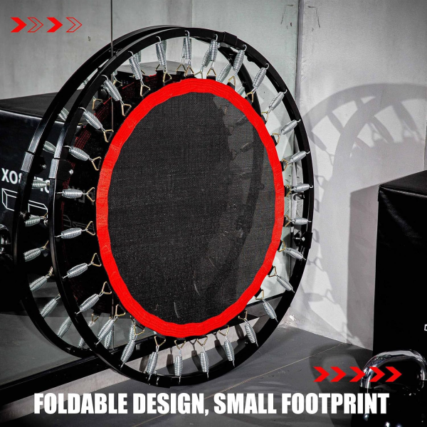 Foldable Exercise Trampoline-Home Fitness Rebounder Workout