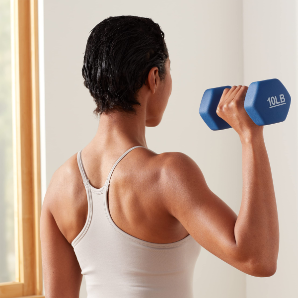 HexGrip-Dip-Coated Dumbbells for Yoga & Arm Sculpting