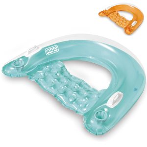 Inflatable PVC Pool Float Lounge Chair with Cup Holder
