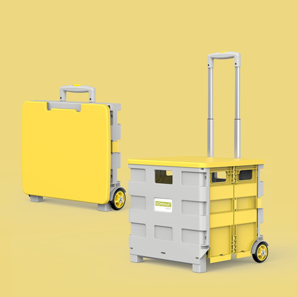 2-Wheel PP Foldable Cart–Grocery,Shopping,Camping Trolley