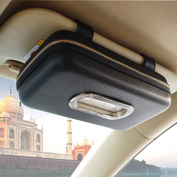 Tissue Box Holder for Car Seat and Visor