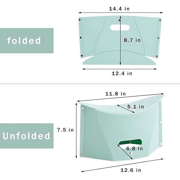 Plastic Stool with Storage Multifunctional Portable Folding