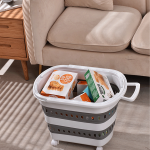Foldable Wheeled Shopping Cart - Lightweight & Portable