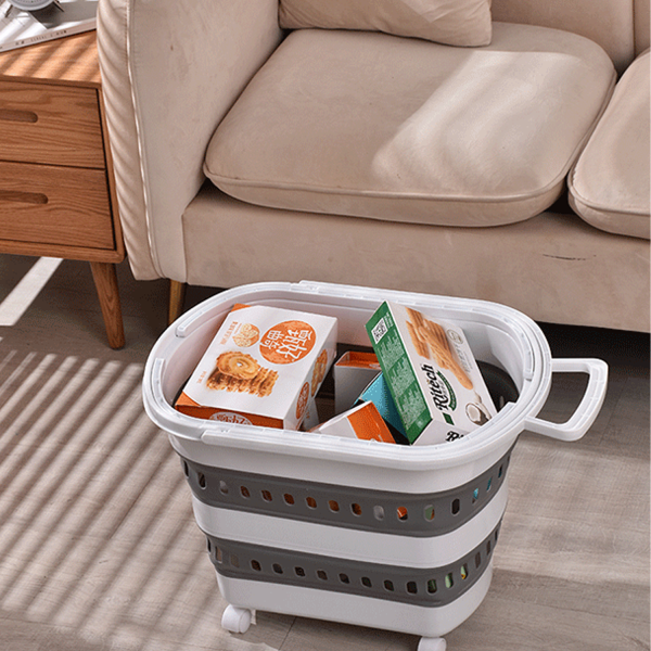 Foldable Wheeled Shopping Cart - Lightweight & Portable