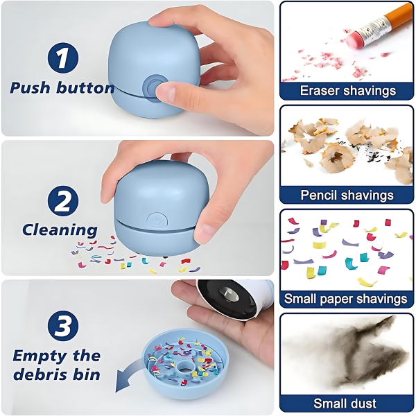 Mini Wireless Desktop Vacuum Cleaner – Portable & Silent