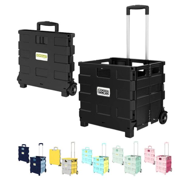 2-Wheel PP Foldable Cart–Grocery,Shopping,Camping Trolley