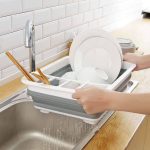 Plastic Foldable Dish Drainer Rack