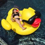 Inflatable Big Duck Pool Float w/ Sunglasses