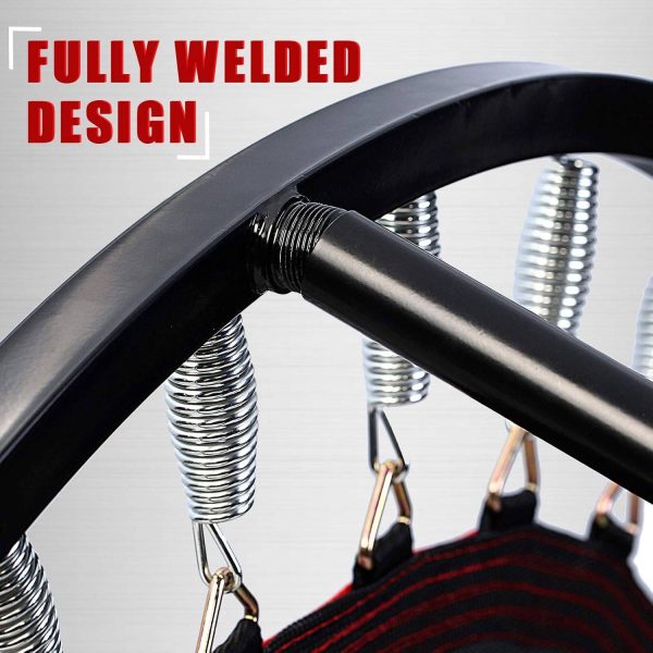 Foldable Exercise Trampoline-Home Fitness Rebounder Workout
