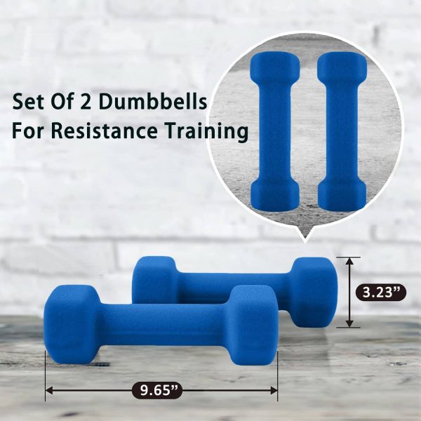HexGrip-Dip-Coated Dumbbells for Yoga & Arm Sculpting