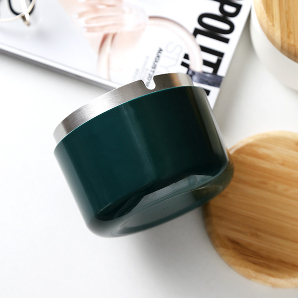 Thick Lid Stainless Steel Round Windproof Anti-Drop Ash Tray