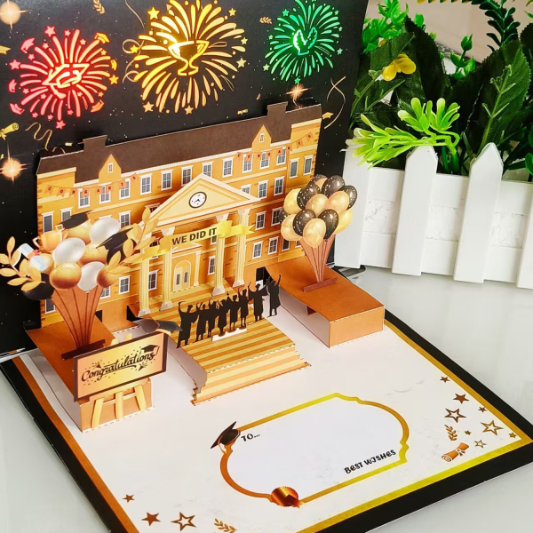 Graduation Season-Music & Light Premium 3D Greeting Card