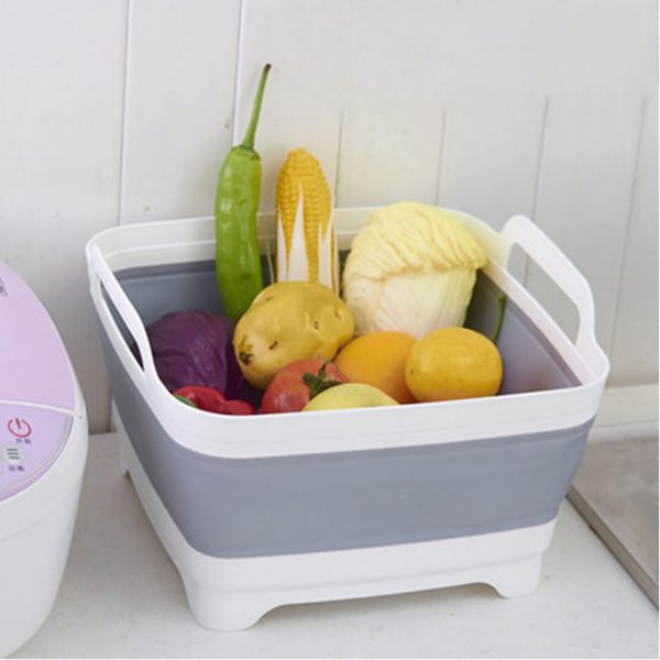 Folding Kitchen Sink Basket for Washing and Storage