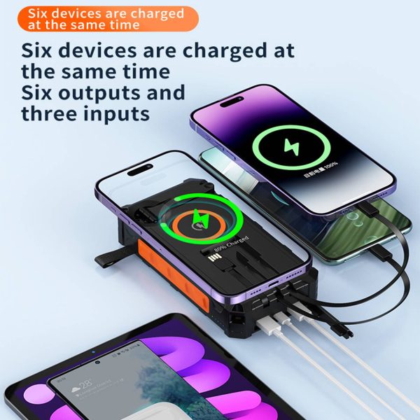 20000mAh Solar Phone Charger w/ LED Flashlight