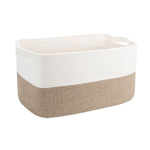 Foldable Cotton Rope Storage Basket