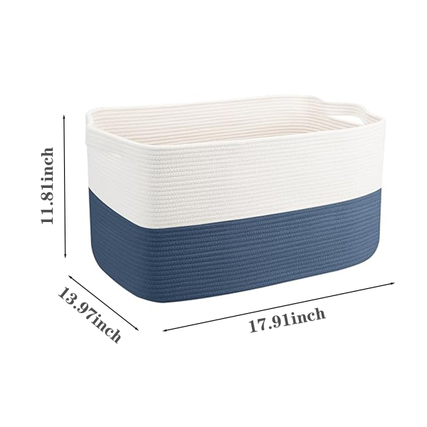 Foldable Cotton Rope Storage Basket