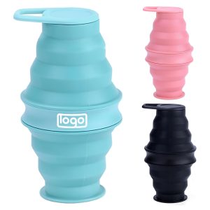 18oz Portable Travel Folding Mouthwash Cup With Lid