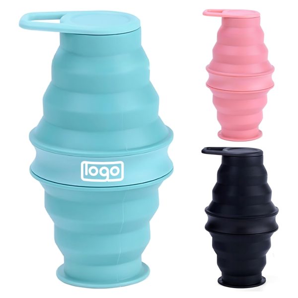18oz Portable Travel Folding Mouthwash Cup With Lid