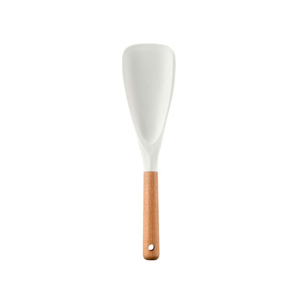 Non-Stick Cookware Spoon – Silicone & Wooden Handle