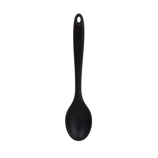 One-piece food-grade kitchen cooking silicone spoon