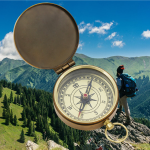 Retro Zinc Alloy Compass Pocket Watch for Outdoor Use