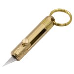Mini Brass Utility Knife Keychain