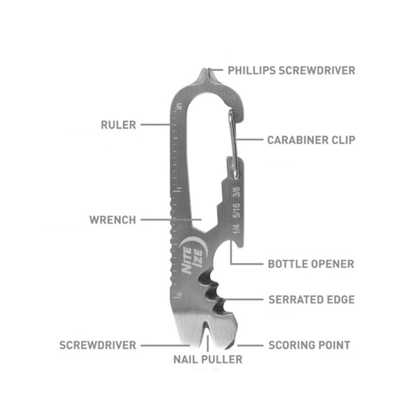 Portable 8-in-1 Outdoor Multi-Tool w/Mini Wrench Essential