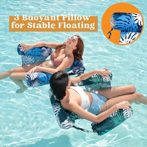 Inflatable Heavy Duty Sunbathing Floating Pool Lounge Chair