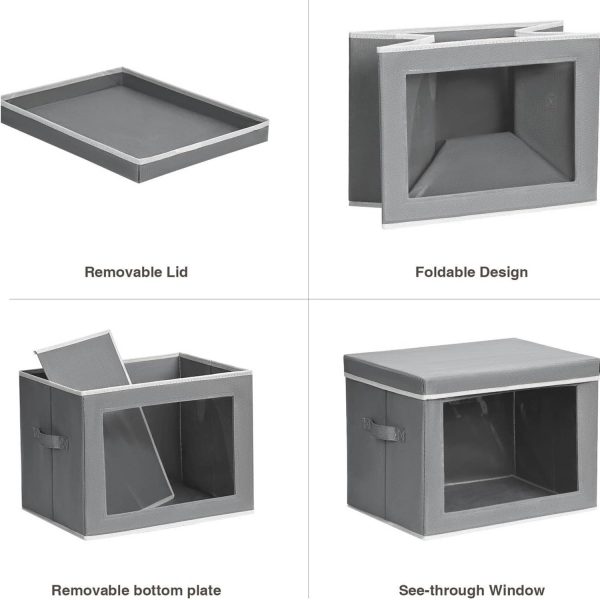 Foldable Fabric Storage Bin w/ Window