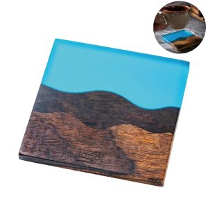 Minimalist Resin & Wood Heat-Resistant Tea Coaster