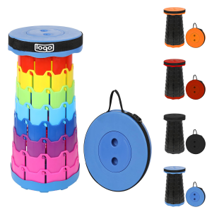 Adjustable Telescoping Foldable Plastic Rainbow Stool