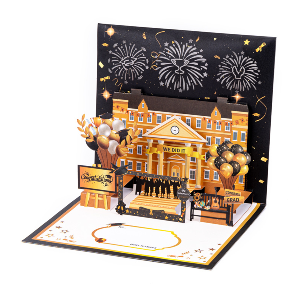 Graduation Season-Music & Light Premium 3D Greeting Card