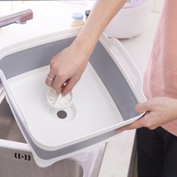 Folding Kitchen Sink Basket for Washing and Storage