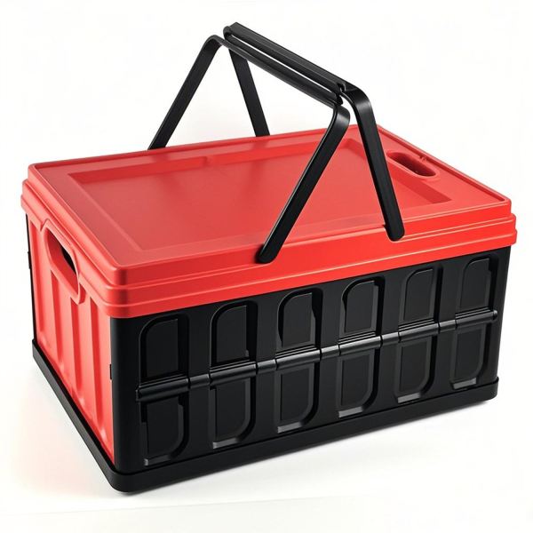 Foldable Stackable Plastic Storage Bin for Car Outdoor