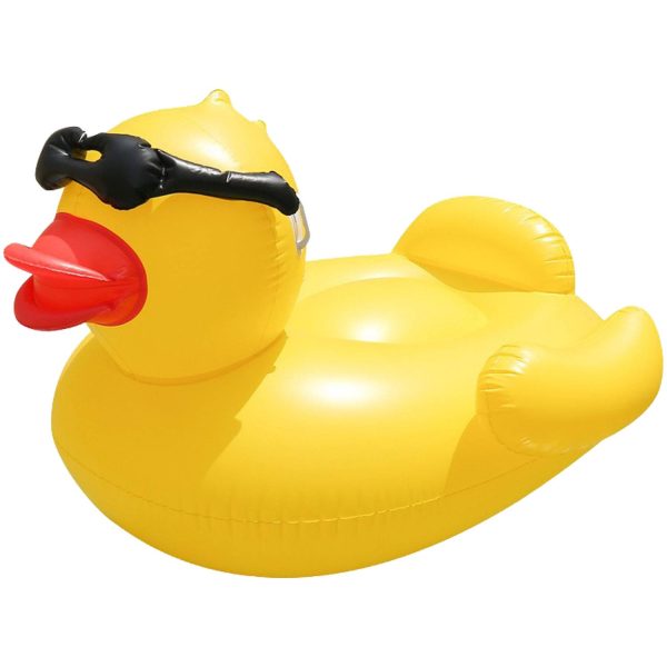 Inflatable Big Duck Pool Float w/ Sunglasses