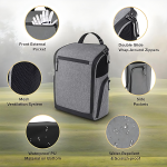 Ventilated Golf Shoe Bag w/ Zipper & Pockets - Unisex